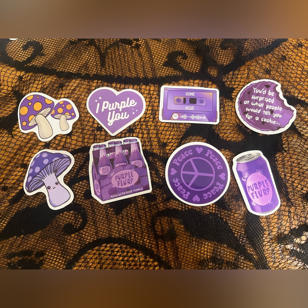 3 for $12 Purple Themed Sticker Set